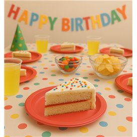 PS Reusable Plastic Plate Flat Red Ø165mm (25 Units) PS Reusable Plastic Plate Flat Red Ø165mm (25 Units)