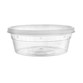 Plastic Container in PP with Lid Transparent "Deli Range" 250ml (240 Units)