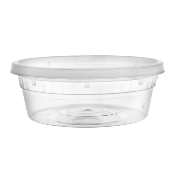 Plastic Container in PP with Lid Transparent "Deli Range" 250ml (40 Units)