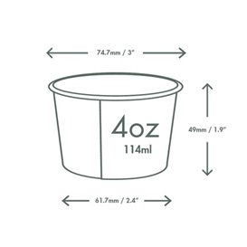Paper Ice Cream Container 4Oz/114ml (1.000 Units)