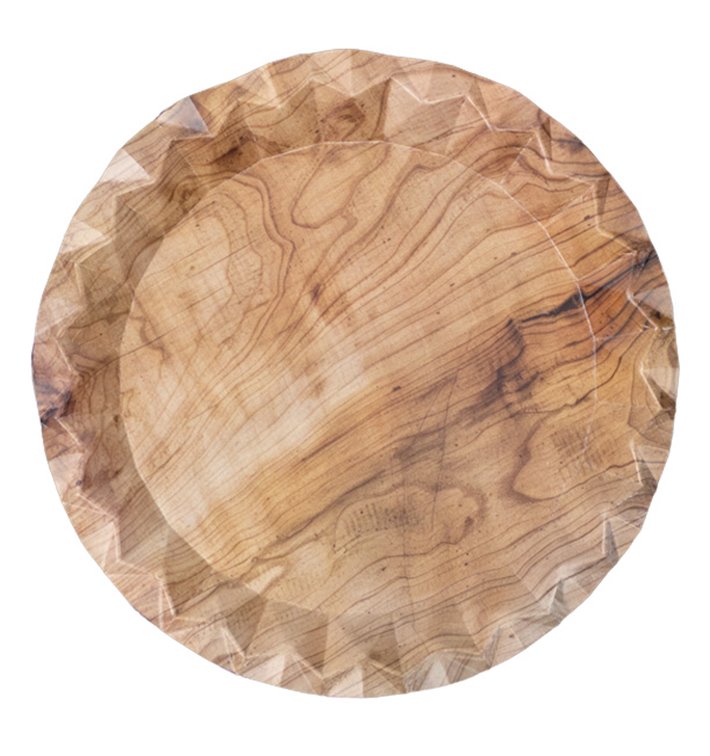 Paper Plate with Wood Print “Bali” Ø23cm 345g/m² (450 Units) Paper Plate with Wood Print “Bali” Ø23cm 345g/m² (450 Units)