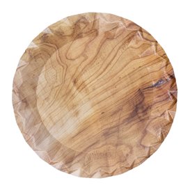 Paper Plate with Wood Print “Bali” Ø18cm 290g/m² (500 Units)