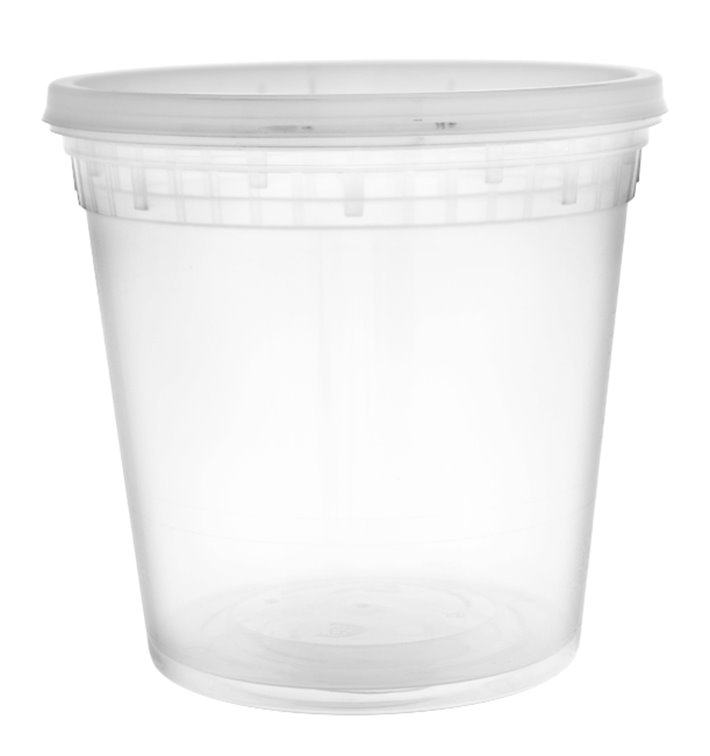 Plastic Container in PP with Lid Transparent "Deli Range" 710ml (240 Units)