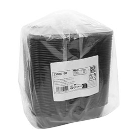 Rectangular Container in PP Black 500ml 17,6x12,4x4cm (500 Units)