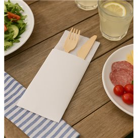Paper Cutlery Sleeve White 9x24cm (1.000 Units)