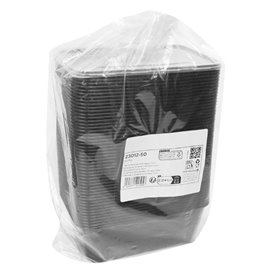 Rectangular Container in PP Black 750ml 17,6x12,4x6cm (500 Units)