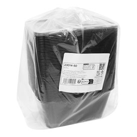 Rectangular Container in PP Black 1.000ml 17,6x12,4x7cm (50 Units)