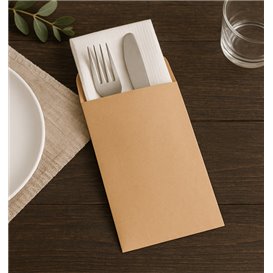 Paper Cutlery Sleeve Kraft 11x24cm (1.000 Units)