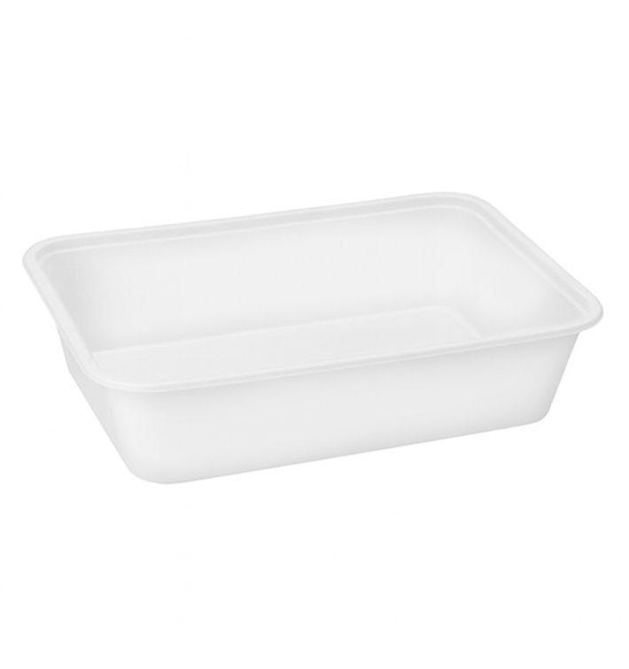 Rectangular Container in PP White 500ml 17,4x11,6x3,5cm (25 Units)