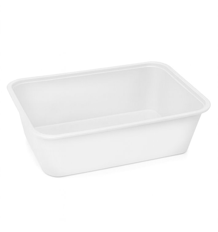 Rectangular Container in PP White 750ml 17x11,5x6,4cm (500 Units)
