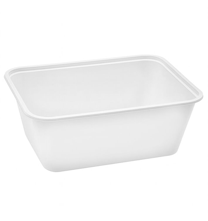 Rectangular Container in PP White 1.000ml 17x11,5x8,2cm (500 Units)