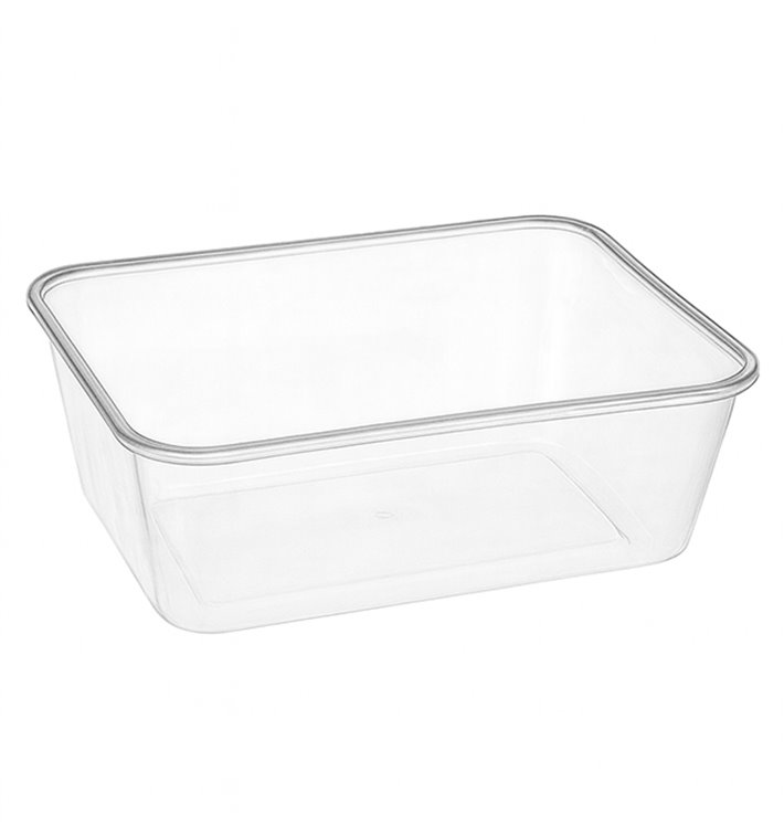 Rectangular Container in PP Transparent 750ml 17,4x11,6x5,5cm (25 Units)