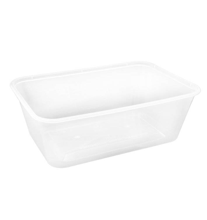 Rectangular Container in PP Transparent 750ml 17,4x11,6x5,5cm (25 Units)