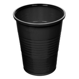 Plastic Cup PS Black 200ml Ø7cm (500 Units)