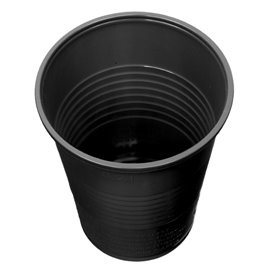 Plastic Cup PS Black 200ml Ø7cm (500 Units)