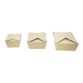 Bamboo Paper Food Box Kraft 16x14x6,5cm 1800ml (50 Units)