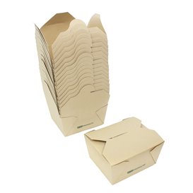 Bamboo Paper Food Box Kraft 10,7x9x6,5cm 700ml (400 Units)