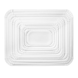 Paper Tray Rectangular shape White 9x15 cm (1.000 Units)