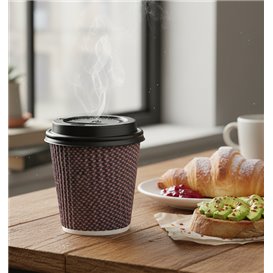 Lid with Hole for Paper Cup Black Ø7,3cm (50 Units) Lid with Hole for Paper Cup Black Ø7,3cm (50 Units)