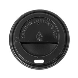 Lid with Hole for Paper Cup Black Ø7,3cm (50 Units) Lid with Hole for Paper Cup Black Ø7,3cm (50 Units)