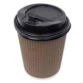 Plastic Lid with Hole PS Black Ø8,0cm (50 Units)  Plastic Lid with Hole PS Black Ø8,0cm (50 Units)
