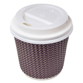 Lid for Paper Cup Hole White Ø6,2cm (50 Units)