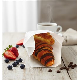 Paper Food Bag White 12+6x20cm (250 Units)  