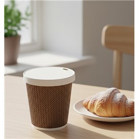 Travel Lid with White Paper Hole Ø8,0cm (1.000 Units)