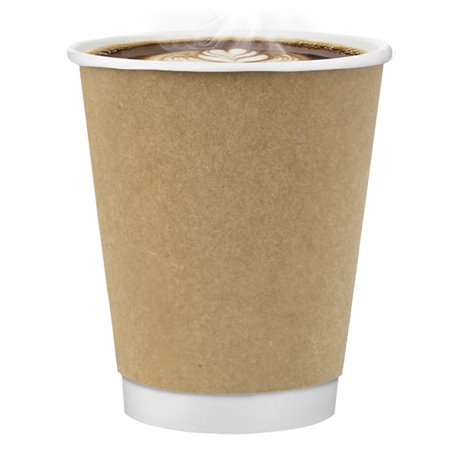 Kraft double-wall paper cup 8oz 240ml