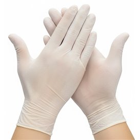 Latex Gloves Talc White Size S AQL 1.5 (1000 Units)