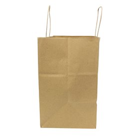 Paper Kraft Bag with Twisted Handles 80 g/m² 32+16x26cm (25 Units)