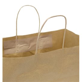 Paper Kraft Bag with Twisted Handles 80 g/m² 32+16x26cm (25 Units)