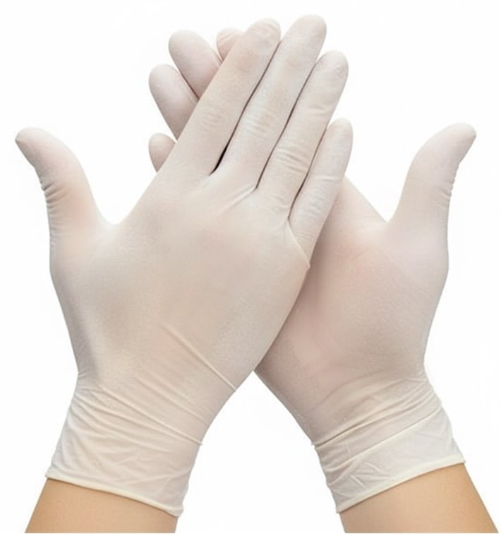 Latex Gloves Talc White Size XL AQL 1.5 (100 Units)