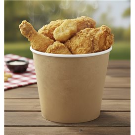 Paper Bucket Kraft 85Oz/2550ml (100 Units)