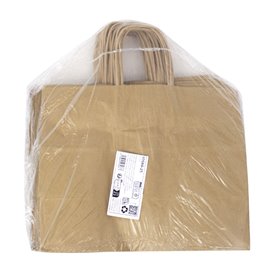 Paper Kraft Bag with Twisted Handles 80 g/m² 32+16x26cm (25 Units)