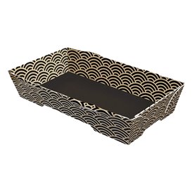 ''Waves'' Cardboard Sushi Tray 12x6,2cm (600 Units)