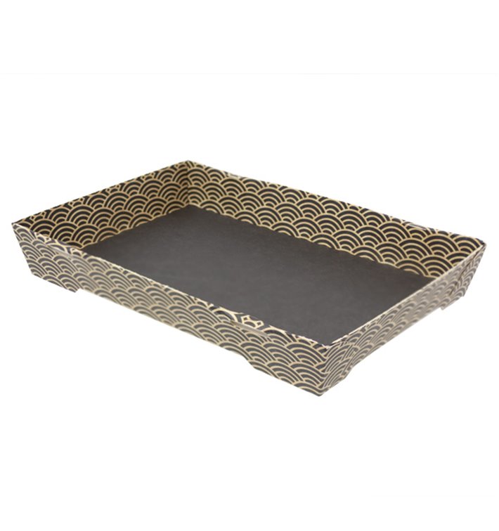 ''Waves'' Cardboard Container Sushi 18,5x10,2cm (600 Units)