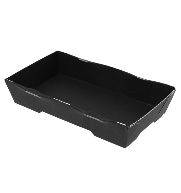 Black Cardboard Sushi Tray 12x6,2cm (600 Units)