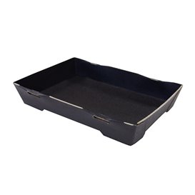 Black Cardboard Sushi Tray 16,5x11,5cm (600 Units)