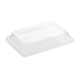 Black Plastic Lid for Sushi Container rPET 18,5x10,2cm (12 Units)