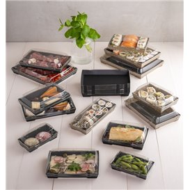Black Cardboard Sushi Container 23,5x16cm (200 Units)