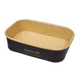 Black Rectangular Container 500 ml 17,3x12,1x4,3cm (50 Units)