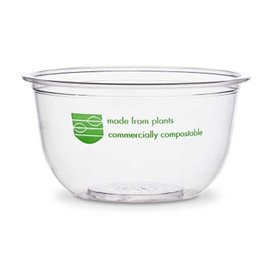 Tub Deli Container PLA Clear Compostable 235ml (500 Units)
