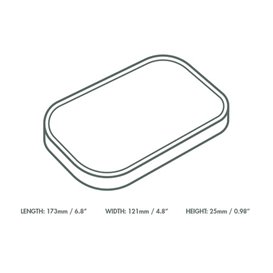 Container lid Cardboard Rectangular 17,3x12,1cm (25 Units)