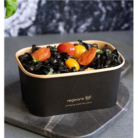 Black Rectangular Container 1000 ml 17,3x12,1x7,1cm (50 Units)