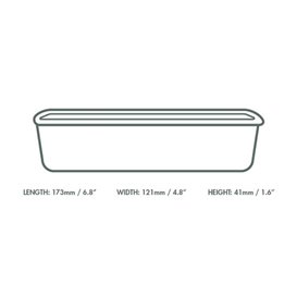 Black Rectangular Container 500 ml 17,3x12,1x4,3cm (300 Units)