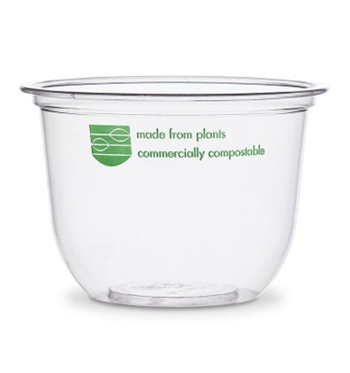 Tub Deli Container PLA Clear Compostable 250ml (50 Units)