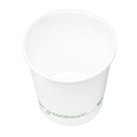 White "Go Green" Paper Cup 4Oz/120ml Ø6,2cm (50 Units)