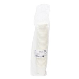 White "Go Green" Paper Cup 4Oz/120ml Ø6,2cm (50 Units)