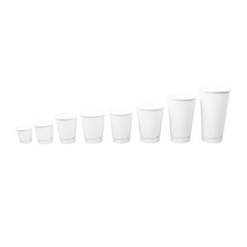 White "Go Green" Paper Cup 4Oz/120ml Ø6,2cm (50 Units)